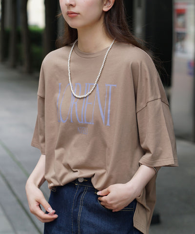 ロゴプリント ワイドTシャツ