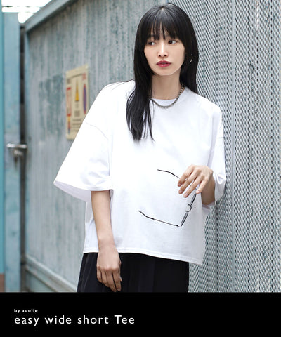ゆったりワイド ショート丈Tシャツ