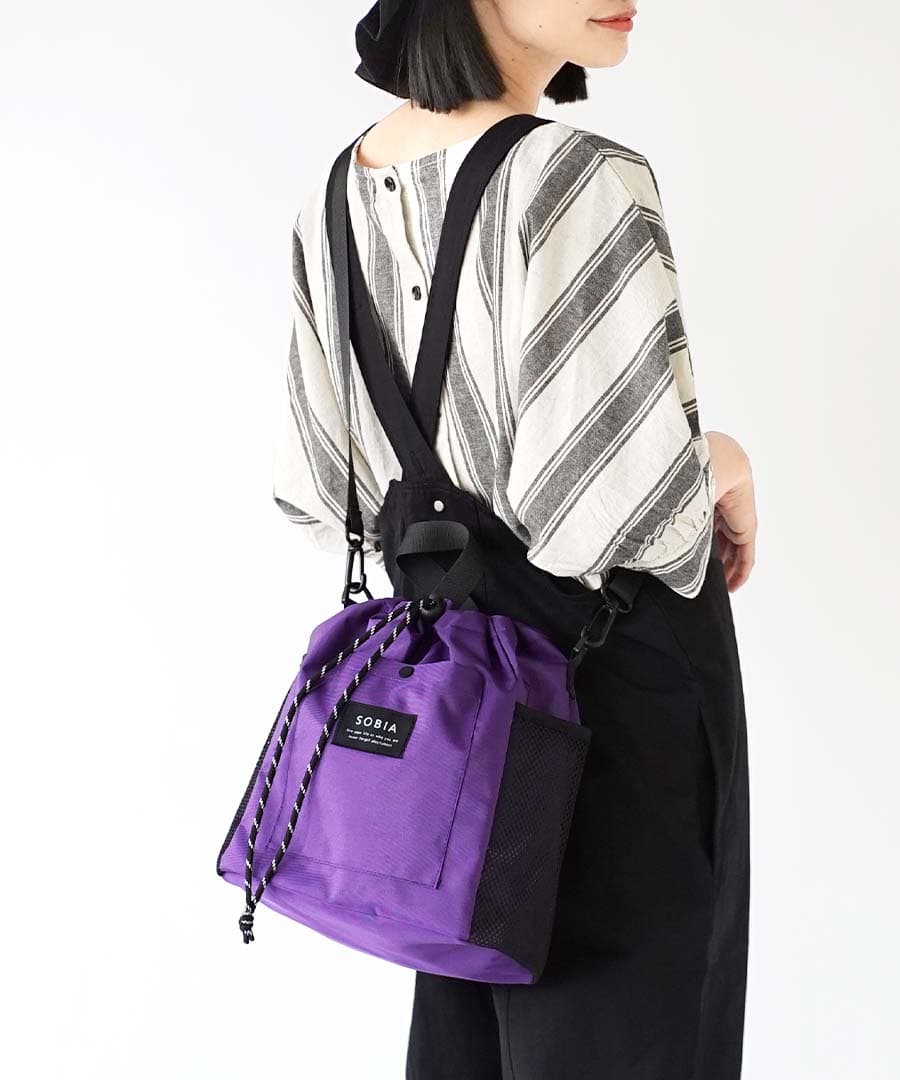 メッシュ巾着 2way ショルダーバッグ