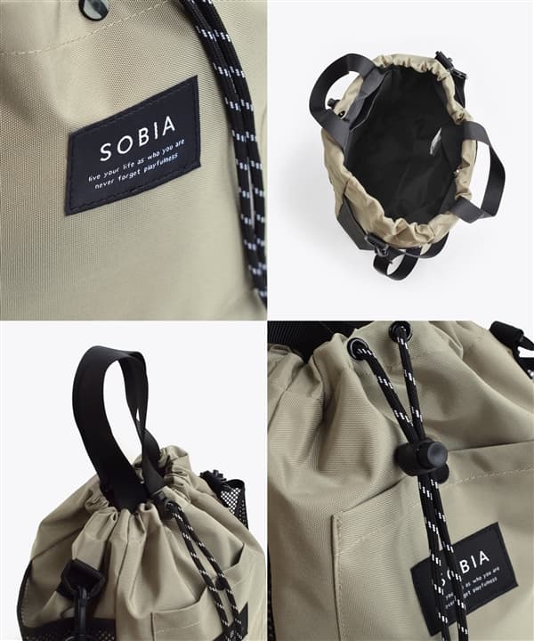 メッシュ巾着 2way ショルダーバッグ