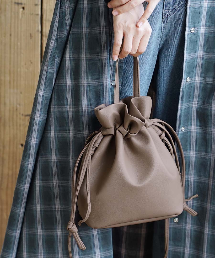 巾着2WAY ショルダーバッグ