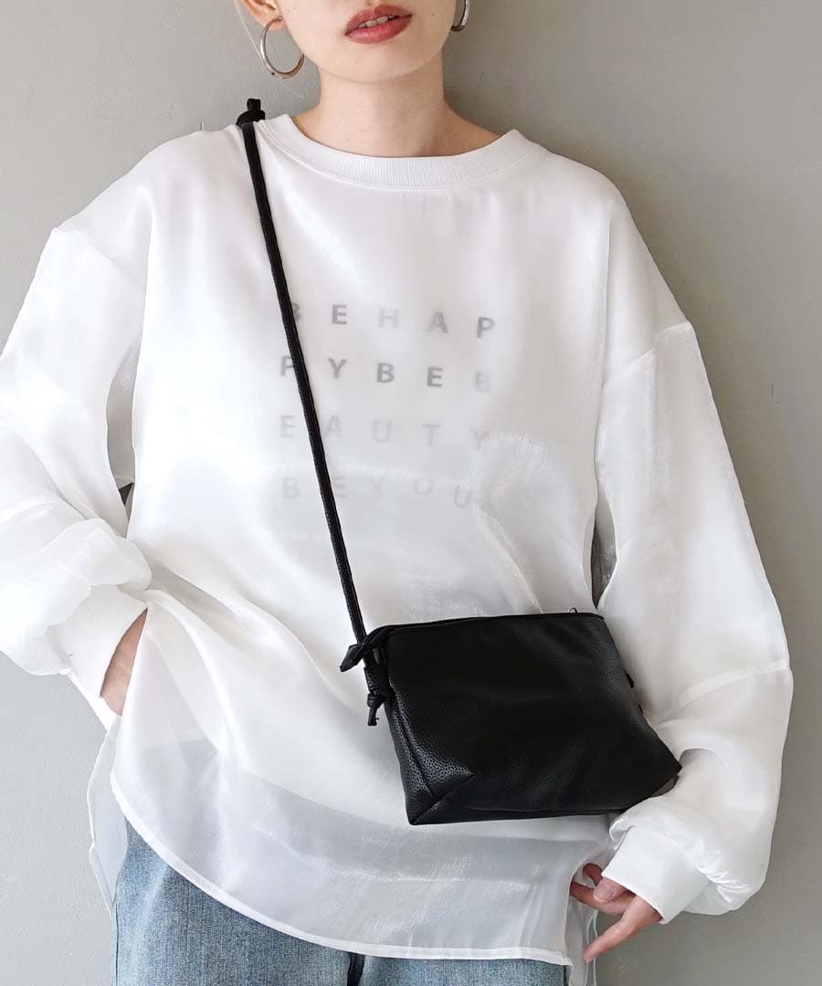シンプルポケット ミニショルダーバッグ
