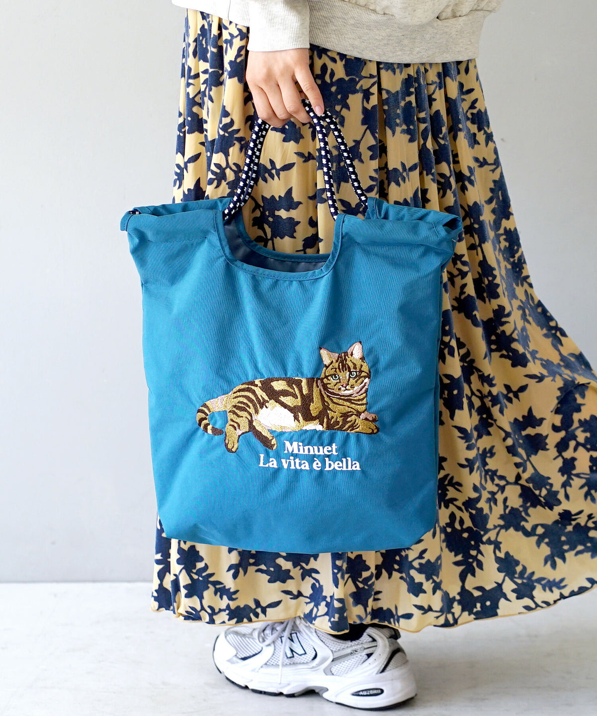 アニマル刺繍 コードトートバッグ