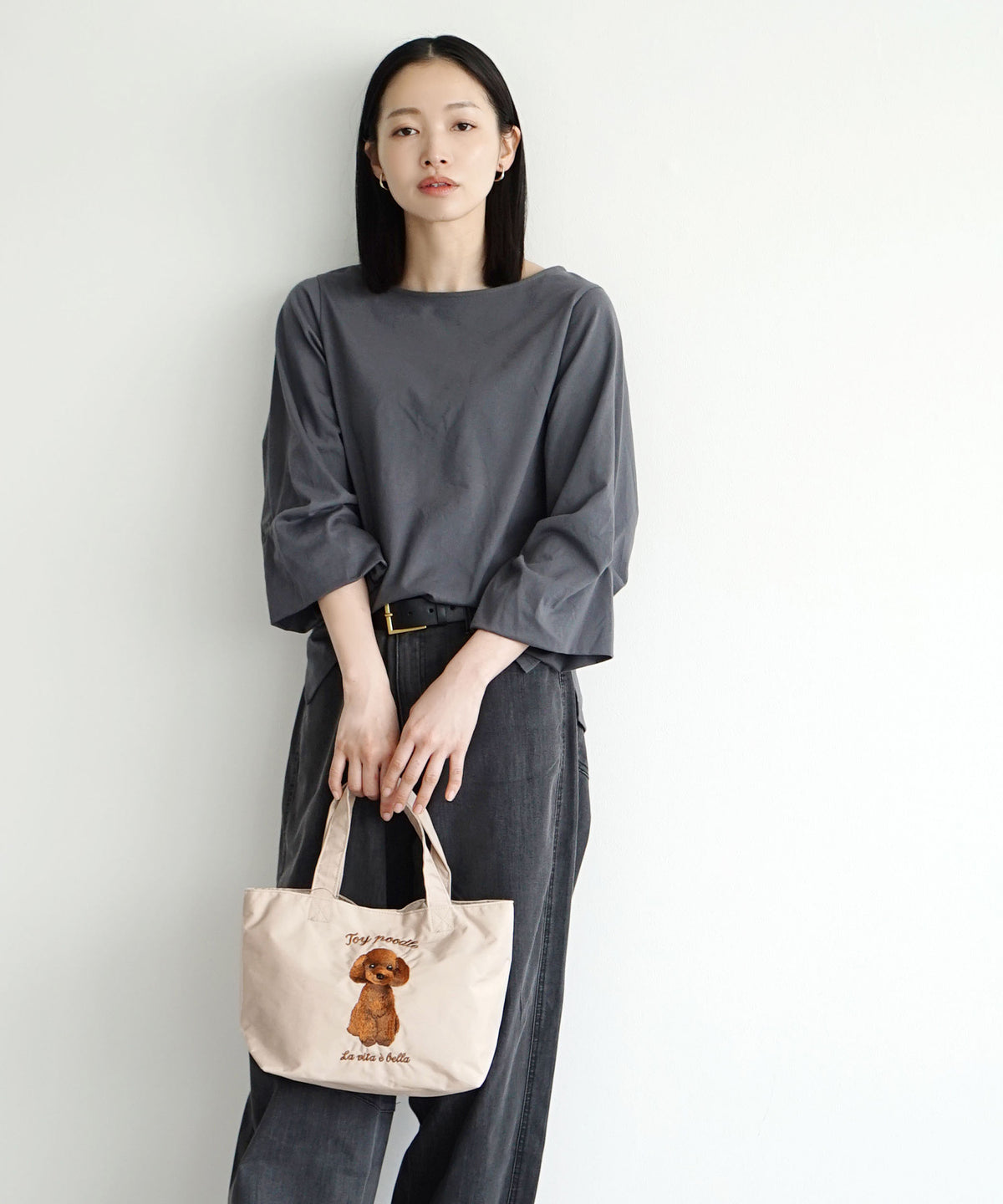 アニマル刺繍プチトートバッグ