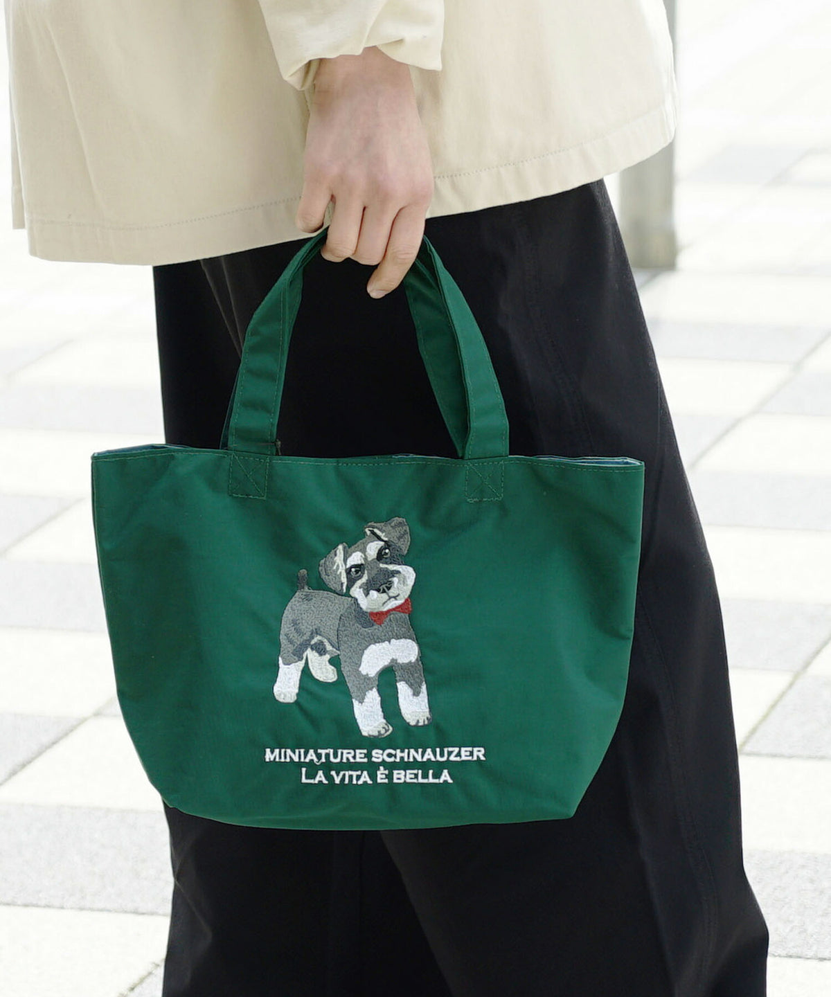 アニマル刺繍プチトートバッグ