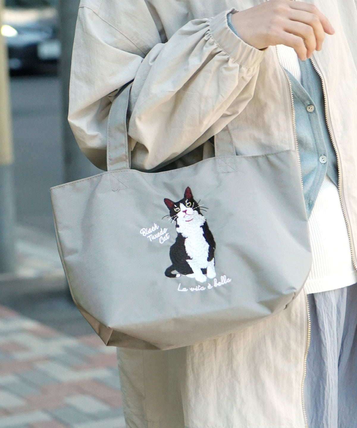 アニマル刺繍プチトートバッグ