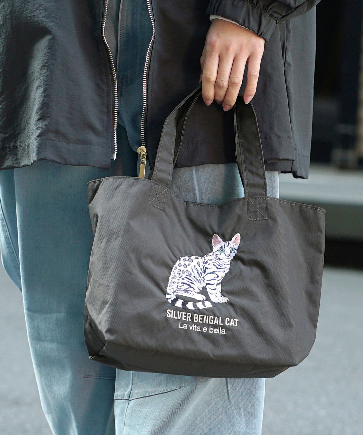 アニマル刺繍プチトートバッグ