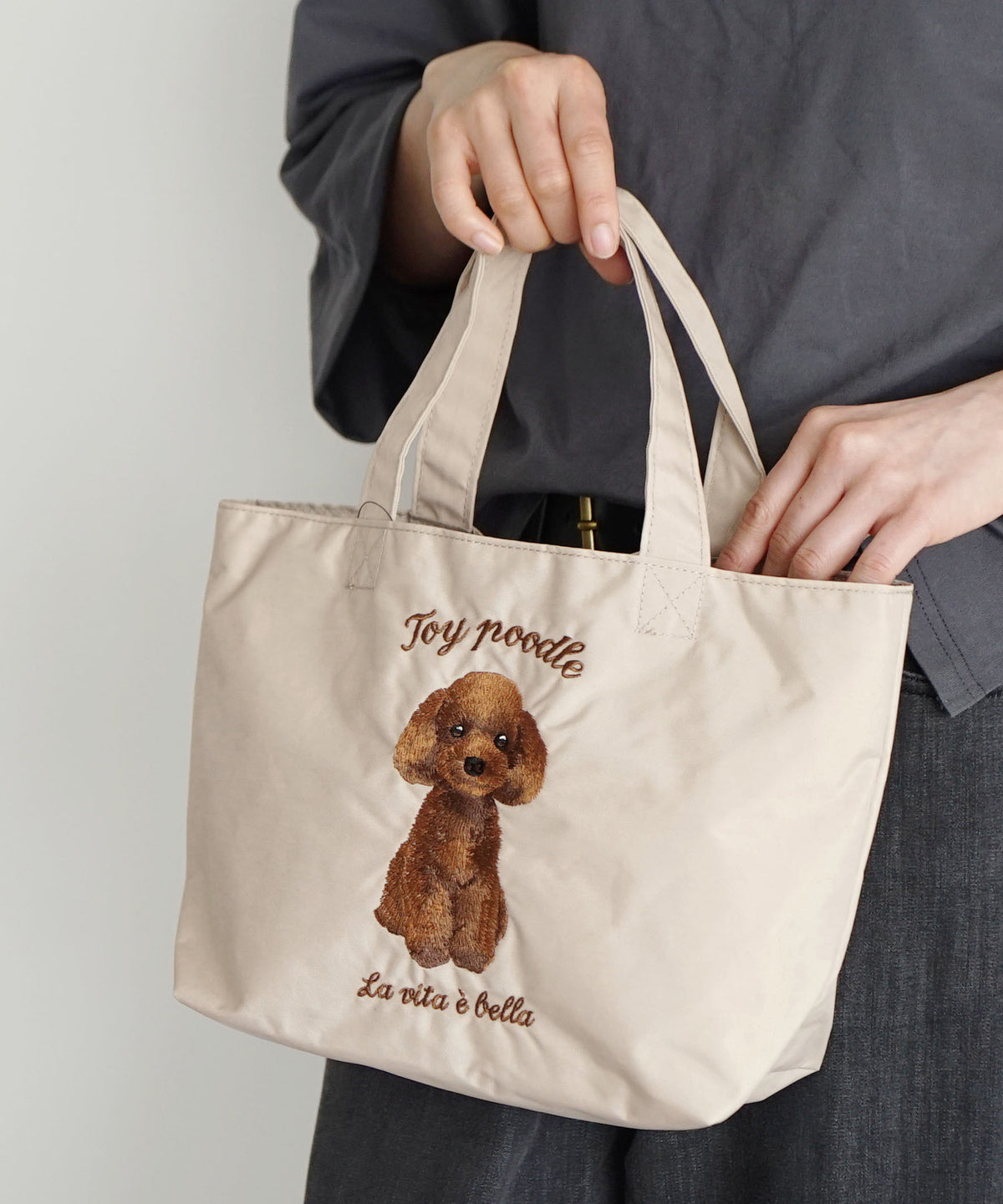 アニマル刺繍プチトートバッグ