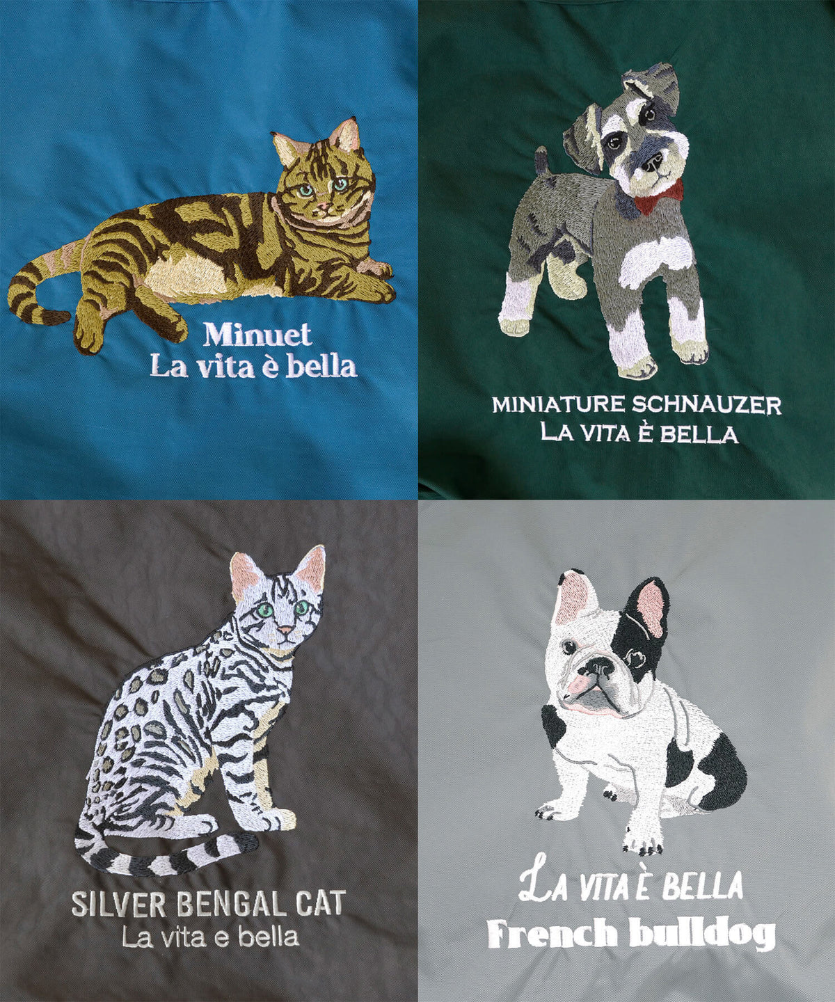アニマル刺繍プチトートバッグ