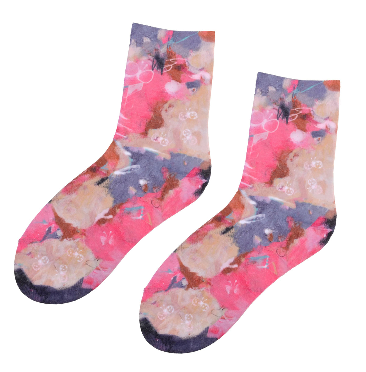 プリント クルーソックス 【返品交換不可】