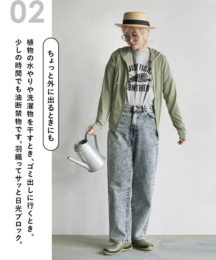 さらっと薄手で快適 UVカットパーカー