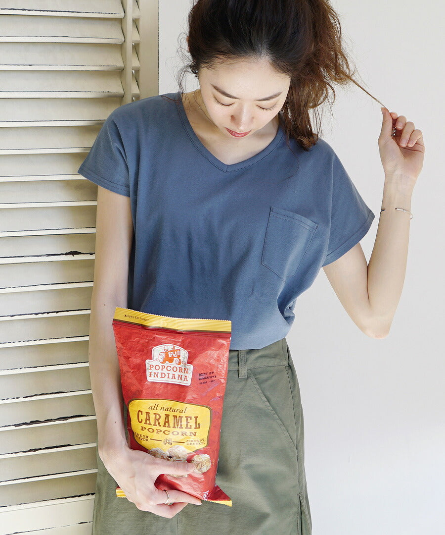 汗しみない Tシャツ［Vネック ポケットTEE］