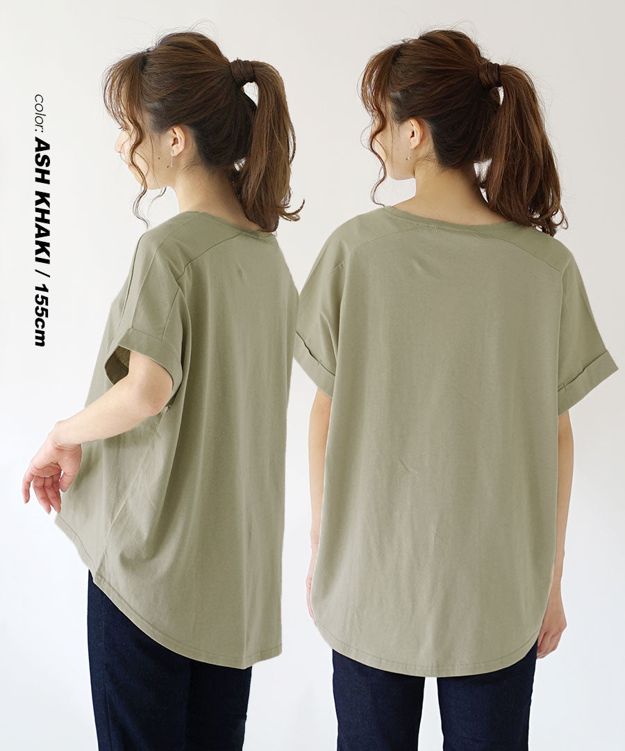 汗しみない Tシャツ［ワイドシルエット］