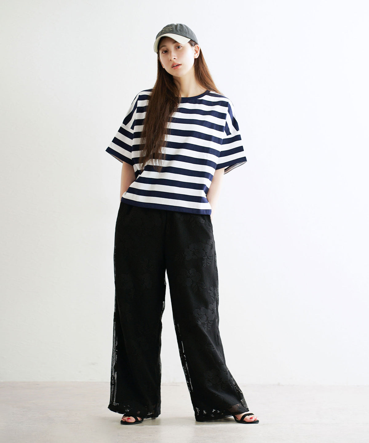 オーバーシルエット ボーダーTシャツ