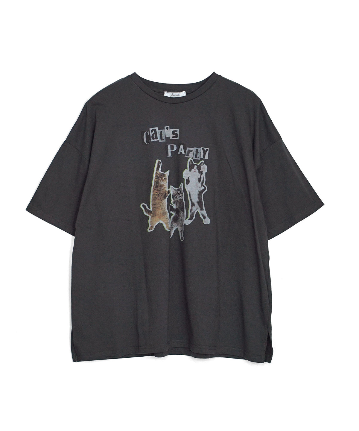 PARTY ネコプリント BIG TEE