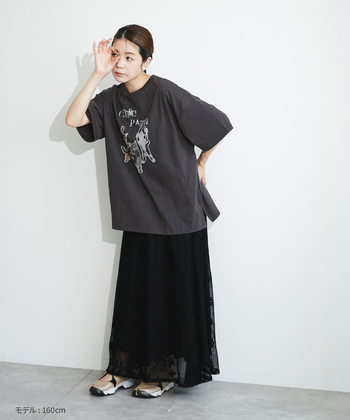 PARTY ネコプリント BIG TEE