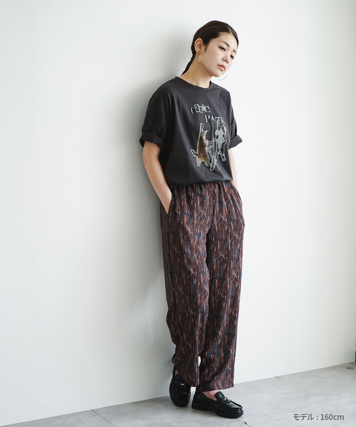 PARTY ネコプリント BIG TEE