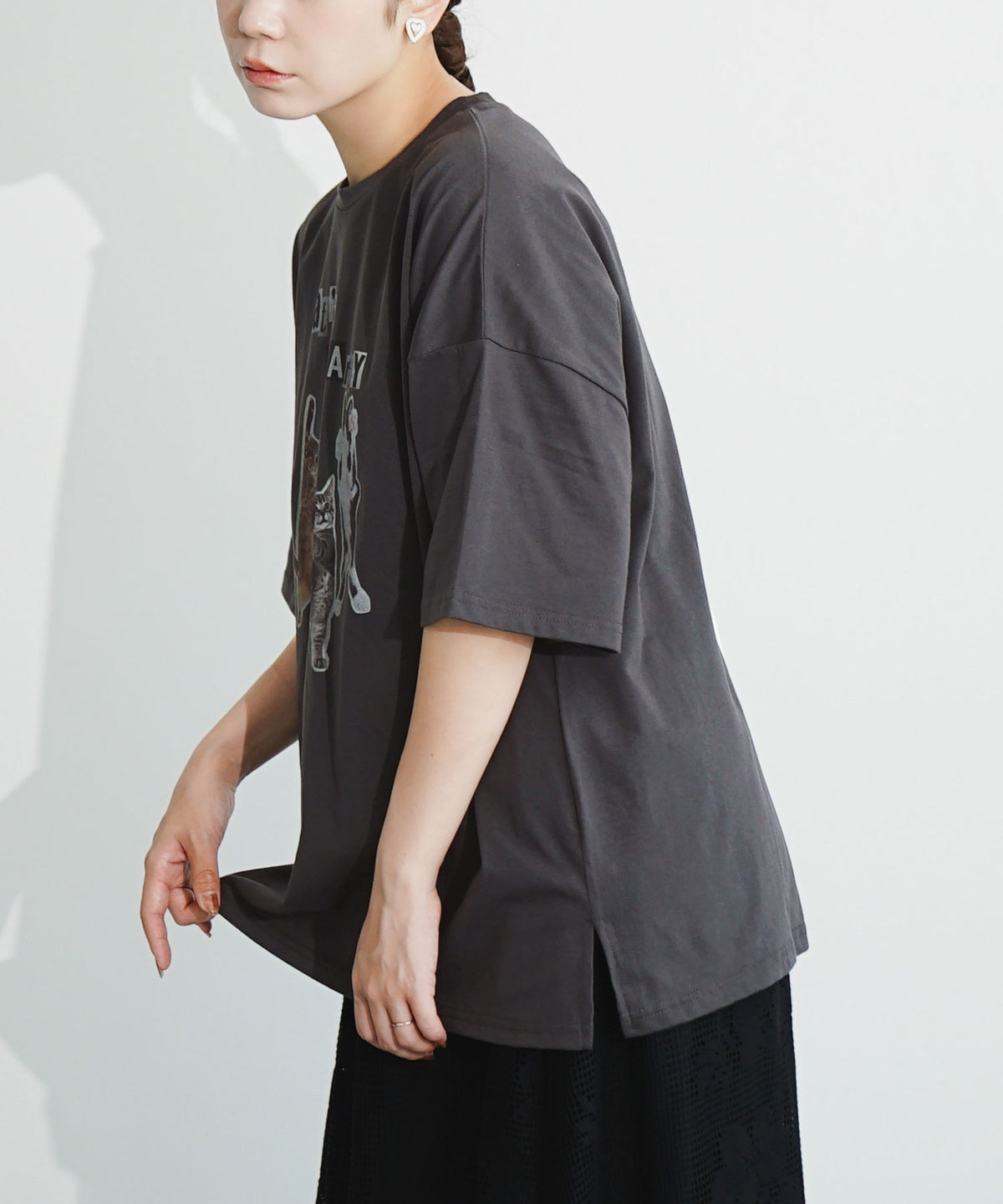 PARTY ネコプリント BIG TEE