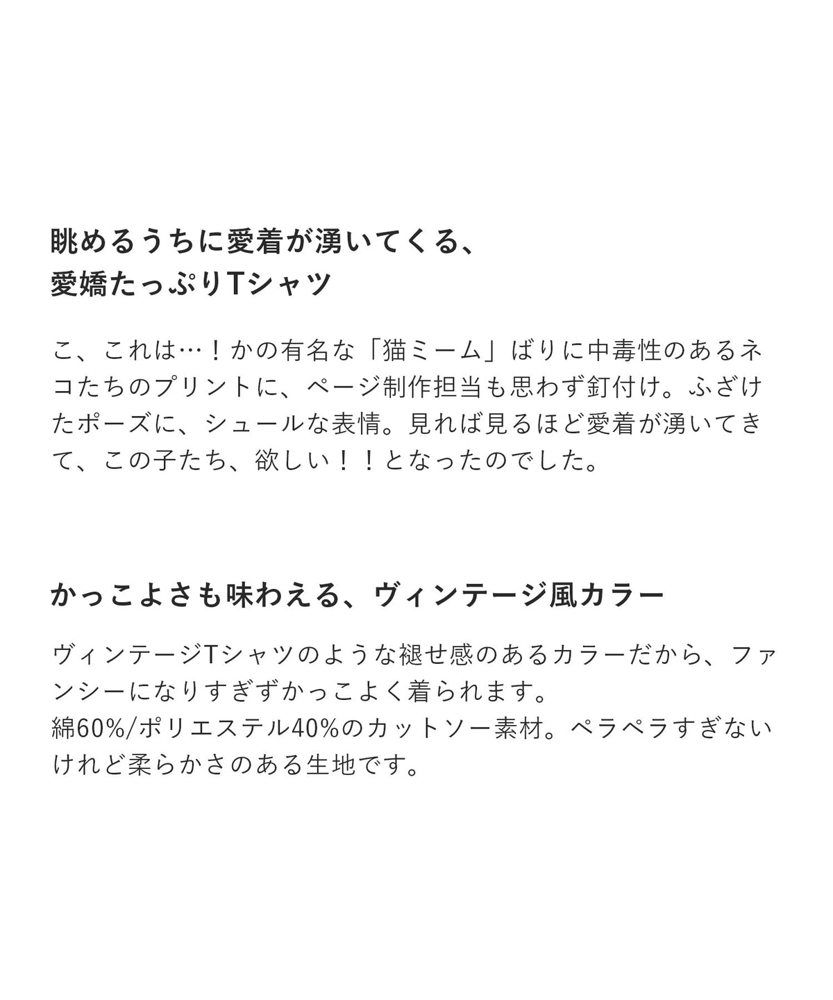 PARTY ネコプリント BIG TEE