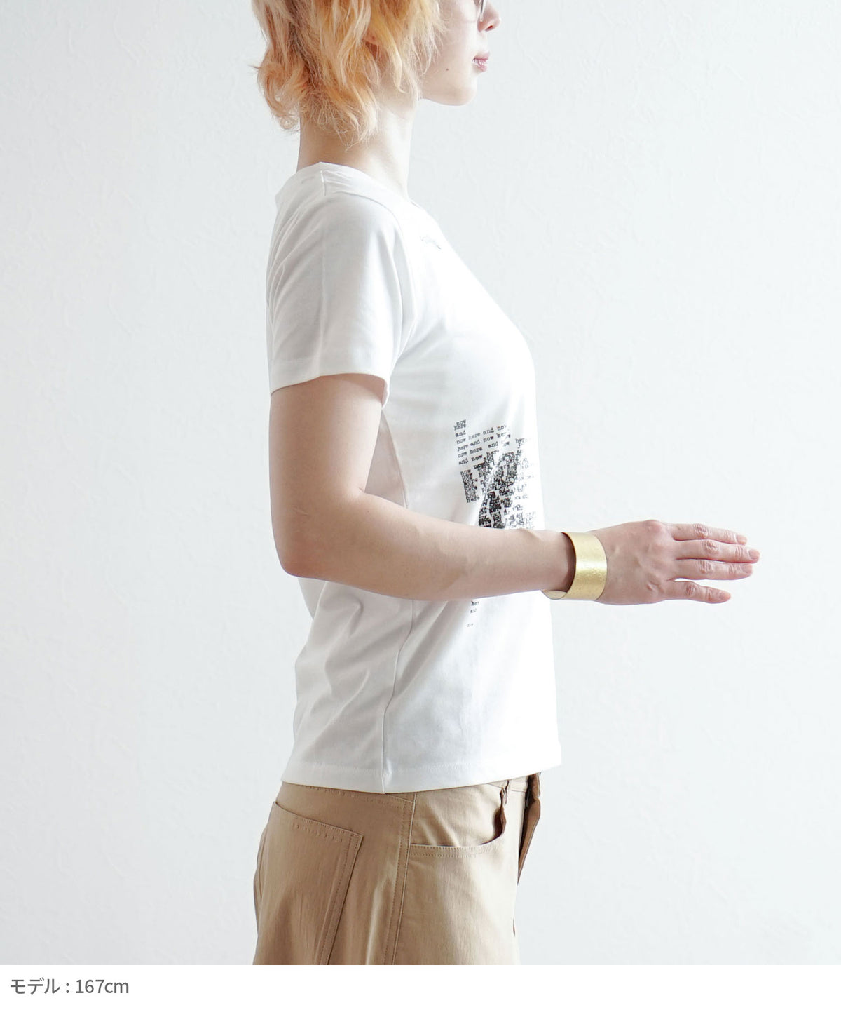 ランダムグラフィックプリント クルーネックTシャツ