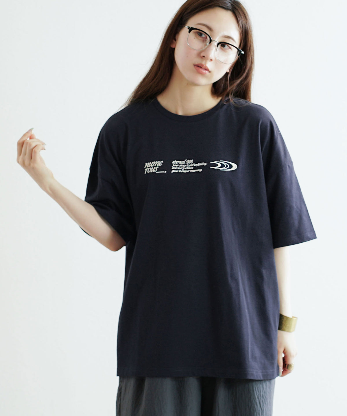 アソートロゴ&マーク刺繍BIGTシャツ