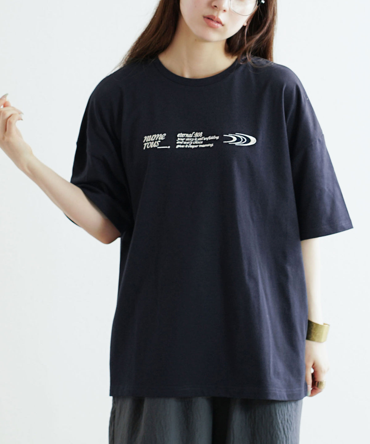 アソートロゴ&マーク刺繍BIGTシャツ