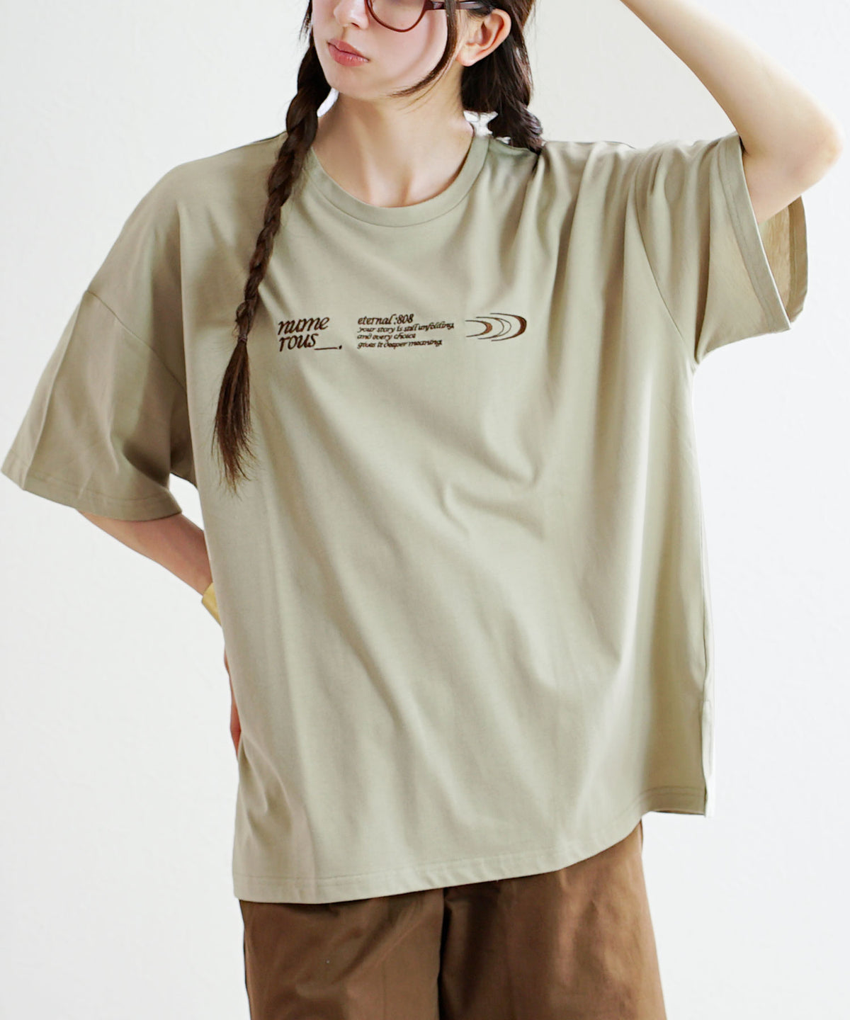 アソートロゴ&マーク刺繍BIGTシャツ