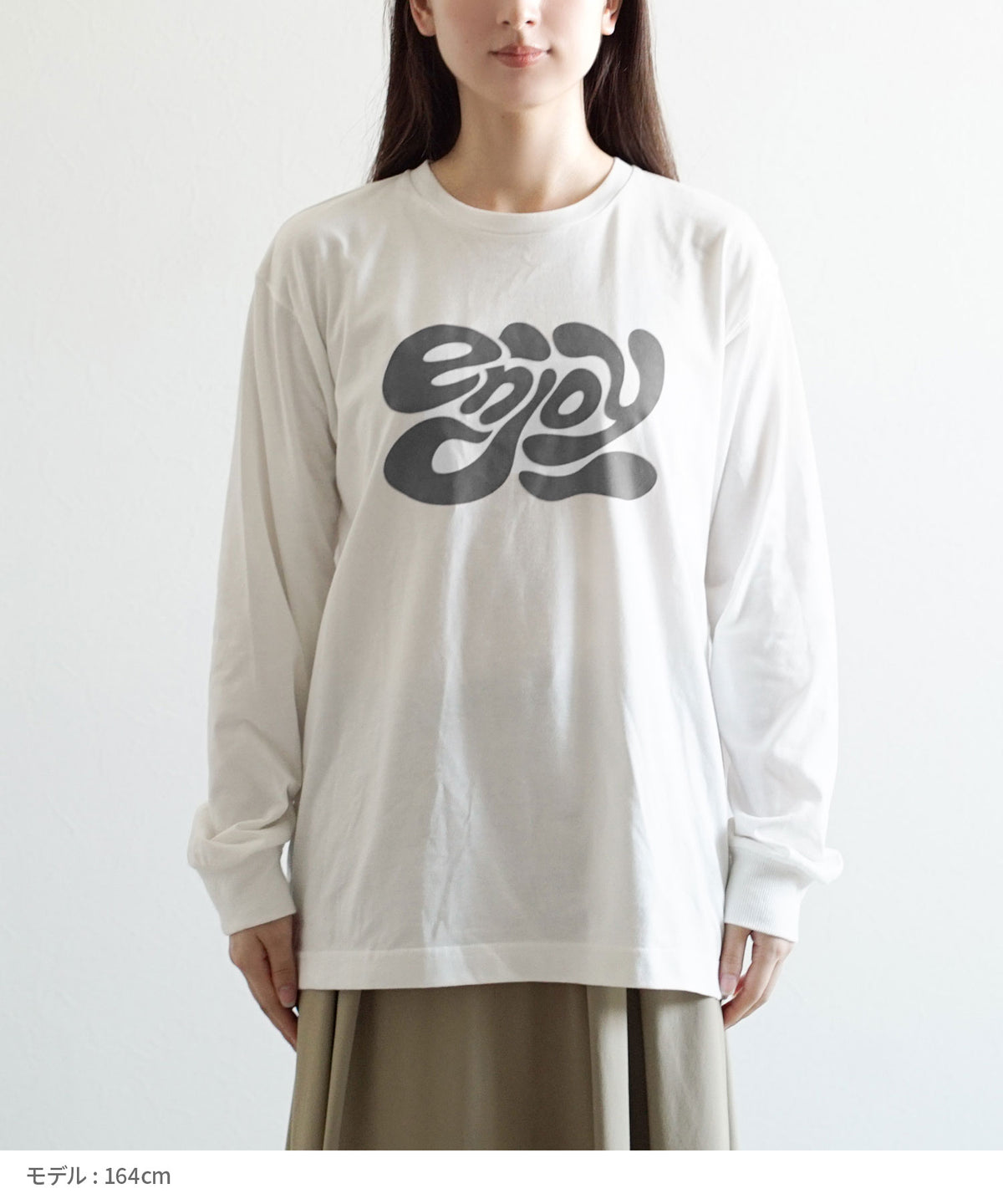 ルーズシルエット フロッキーロゴ ロンT