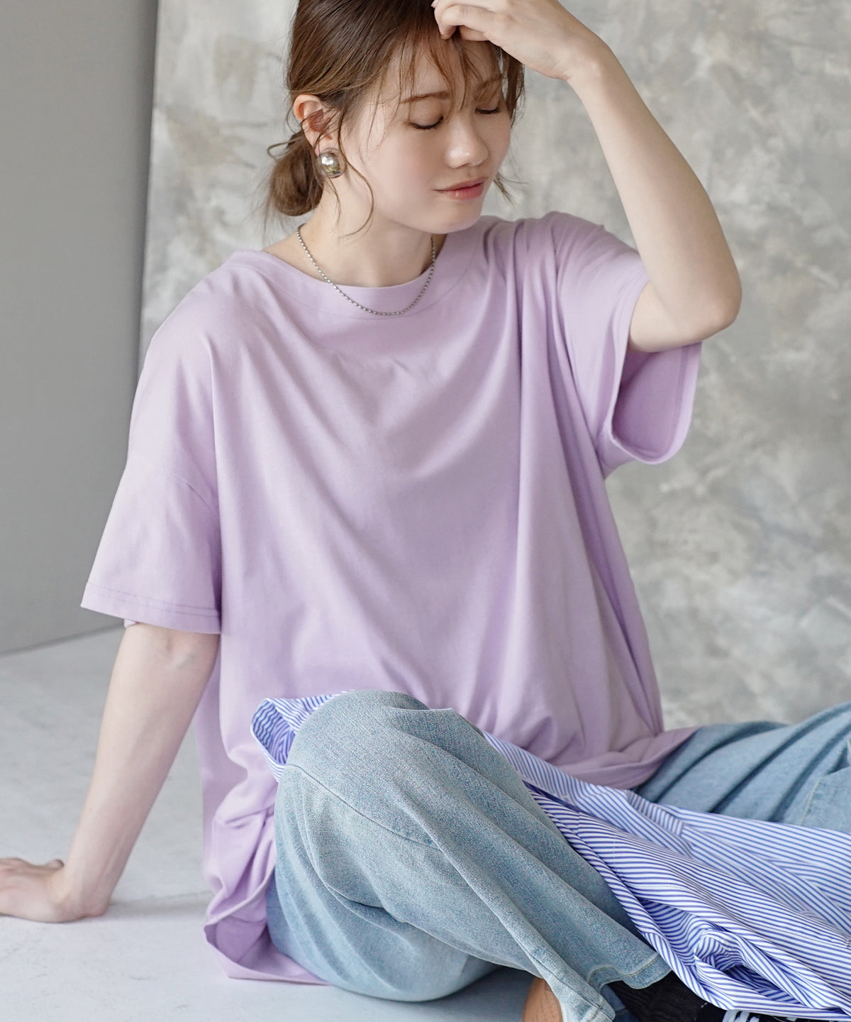 URBAN PLUS オーバーカットソー