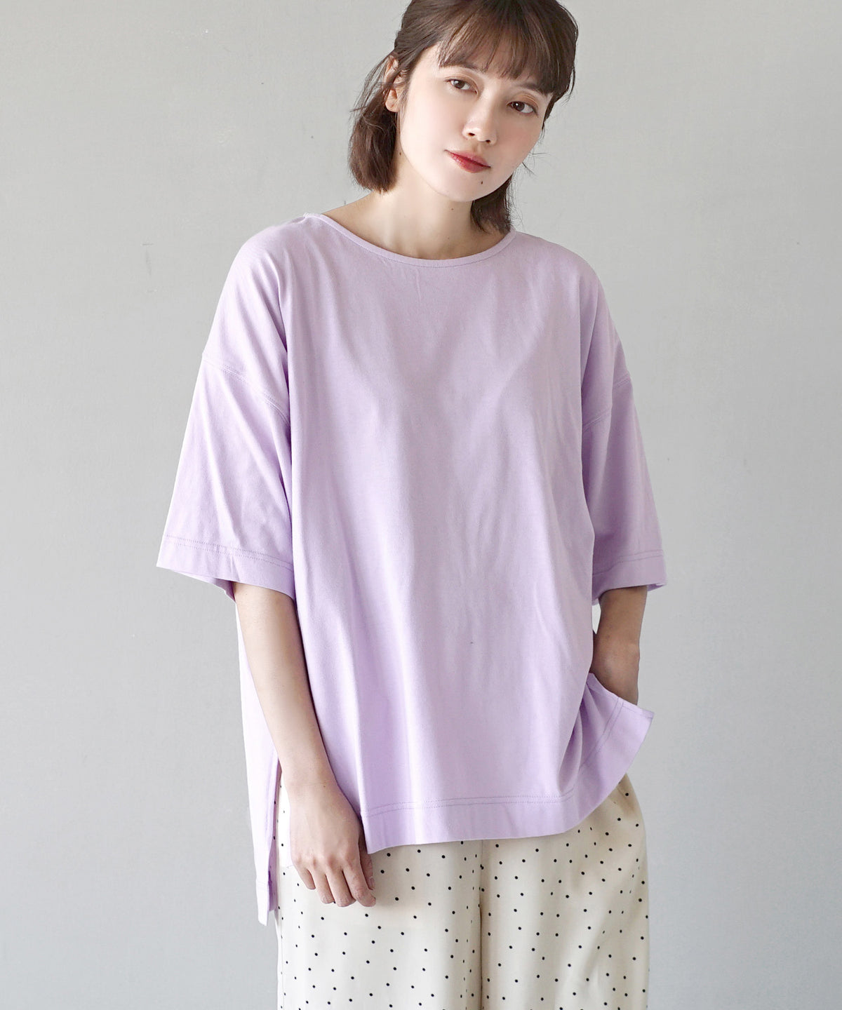 URBAN PLUS スリットTシャツ