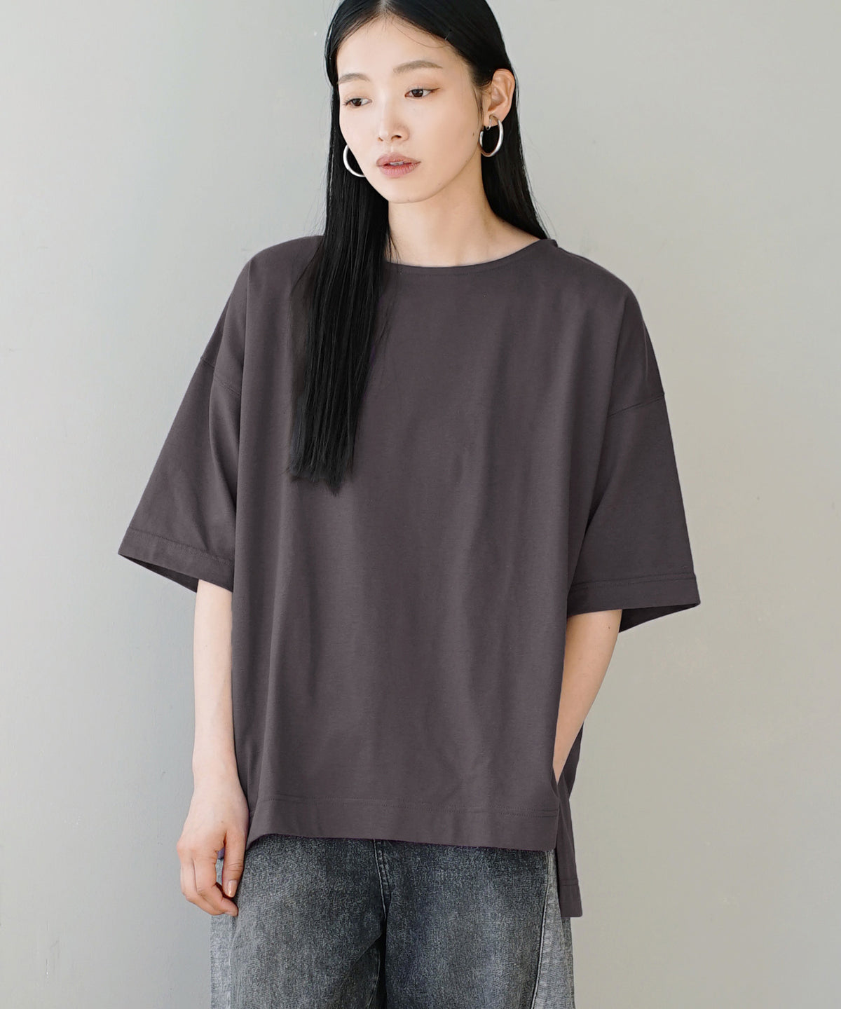 URBAN PLUS スリットTシャツ