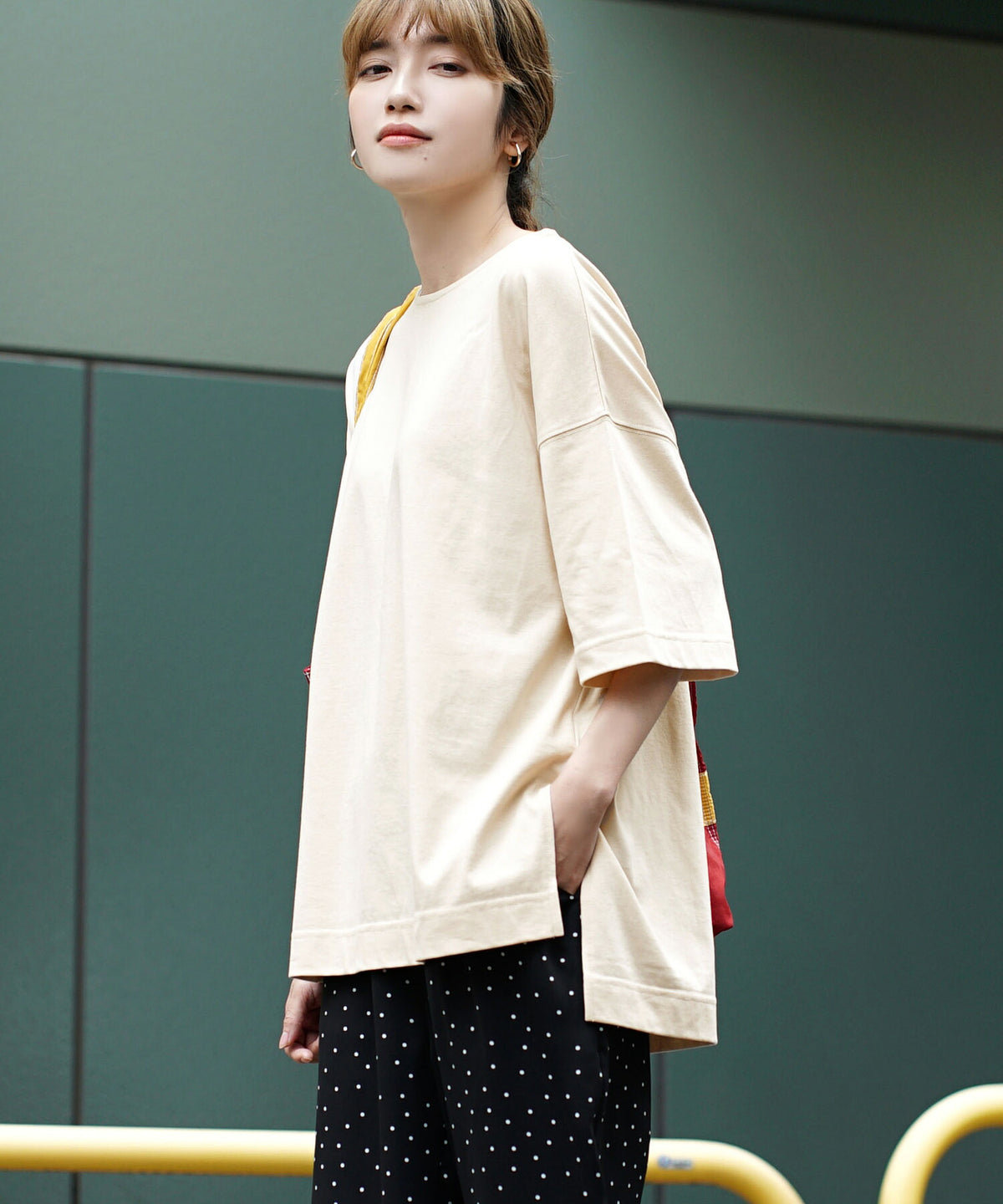 URBAN PLUS スリットTシャツ