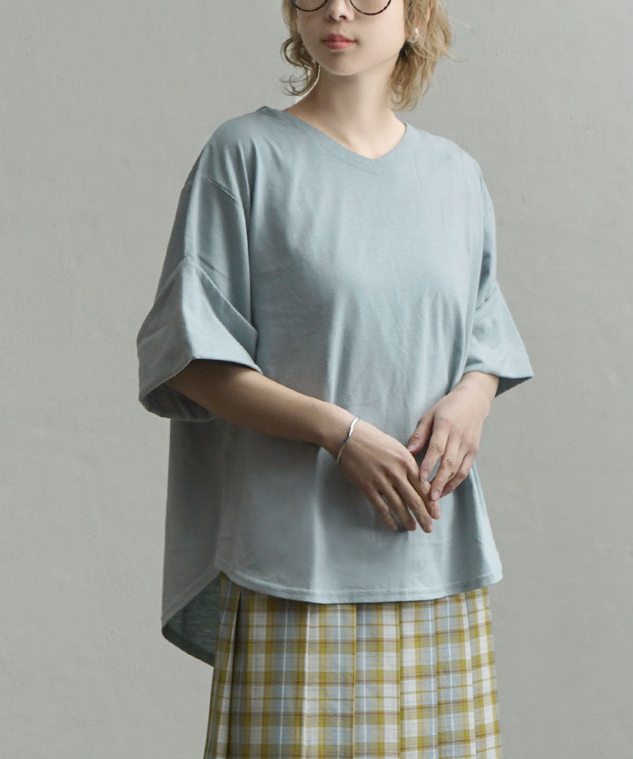 URBAN PLUS ロールアップスリーブ Tシャツ