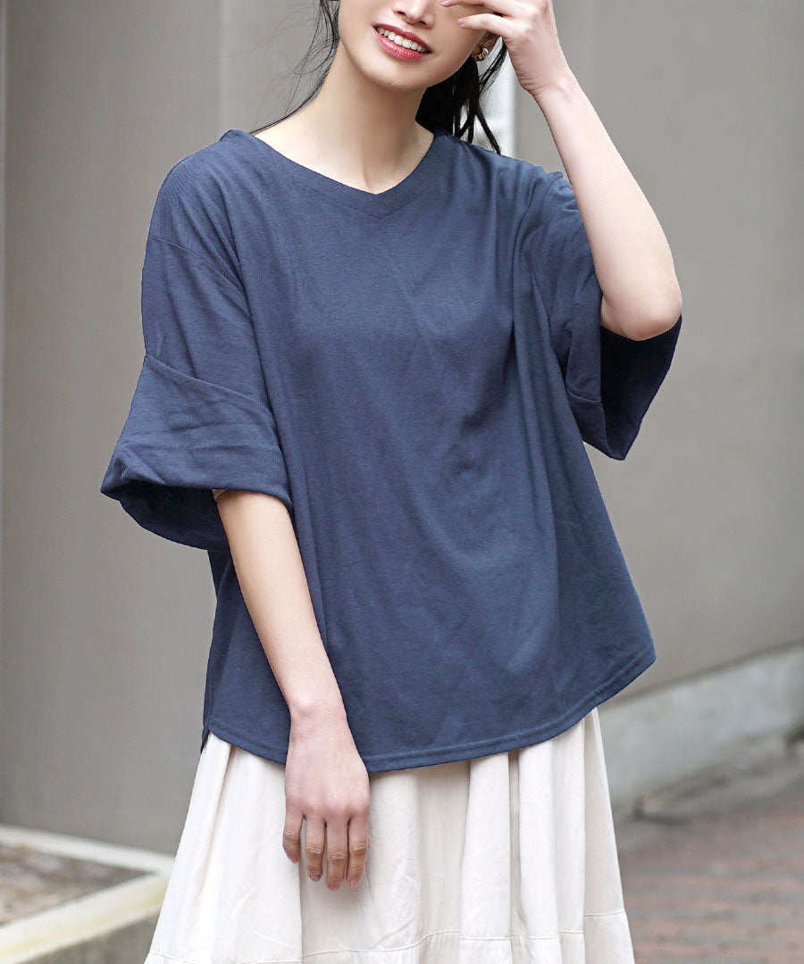URBAN PLUS ロールアップスリーブ Tシャツ