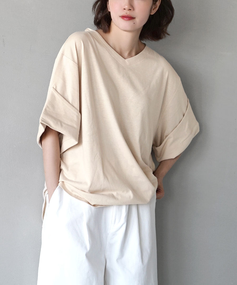 URBAN PLUS ロールアップスリーブ Tシャツ