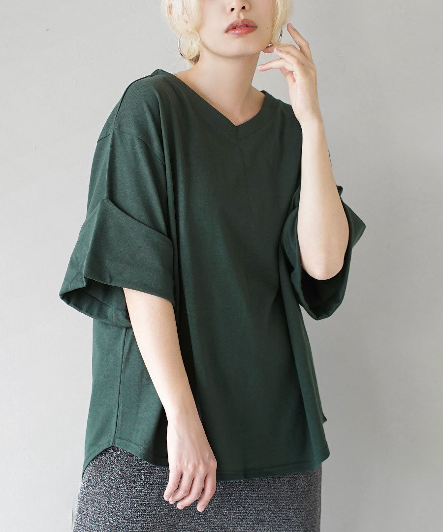 URBAN PLUS ロールアップスリーブ Tシャツ