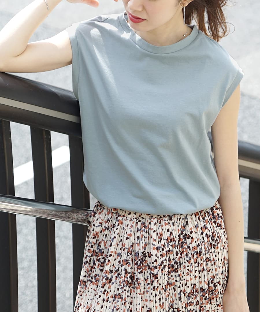 URBAN PLUS フレンチスリーブカットソー