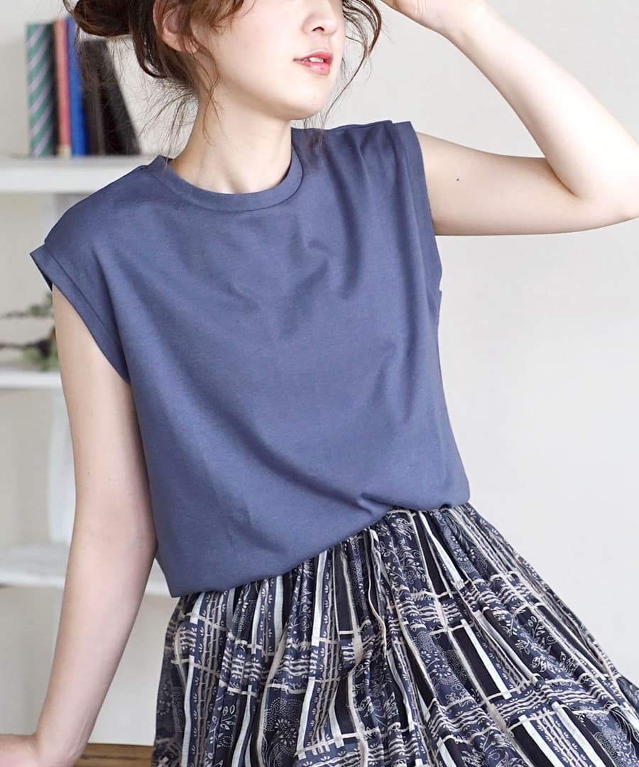 URBAN PLUS フレンチスリーブカットソー