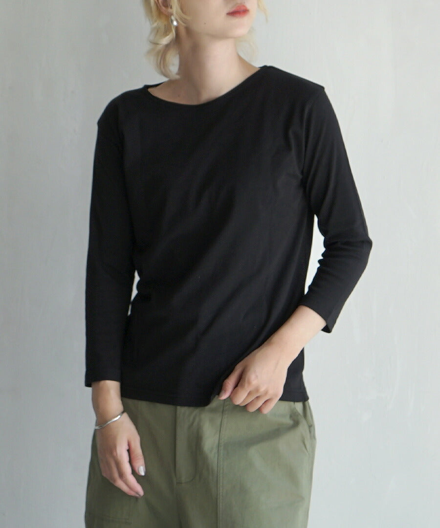 シルキースムースコットン Tシャツ［七分袖］