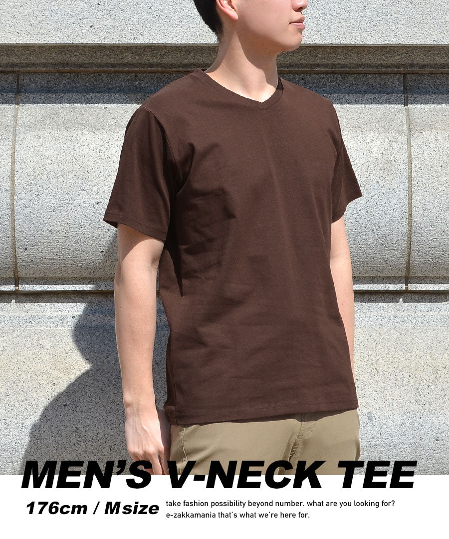汗しみない Vネック Tシャツ［メンズ］