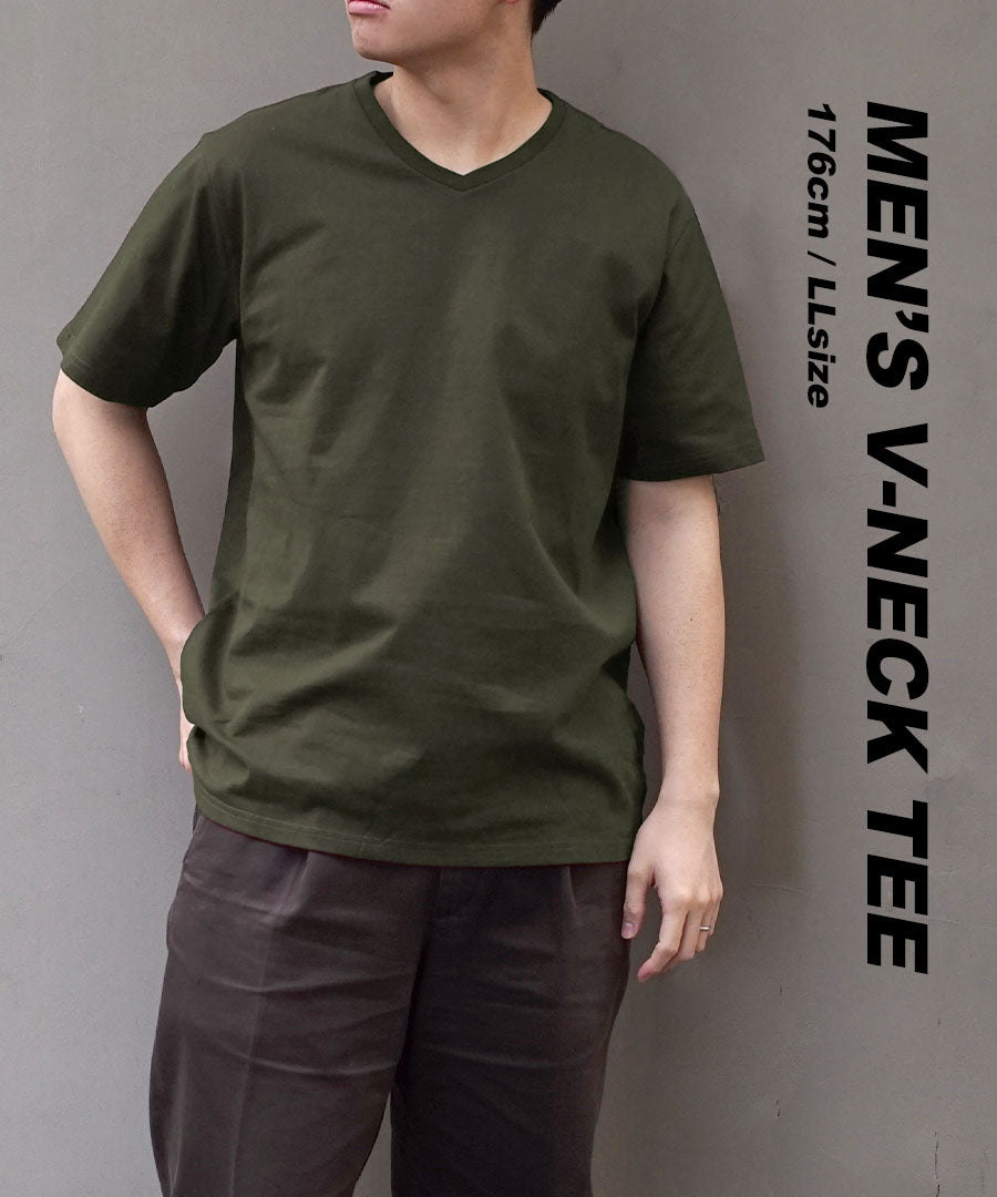 汗しみない Vネック Tシャツ［メンズ］