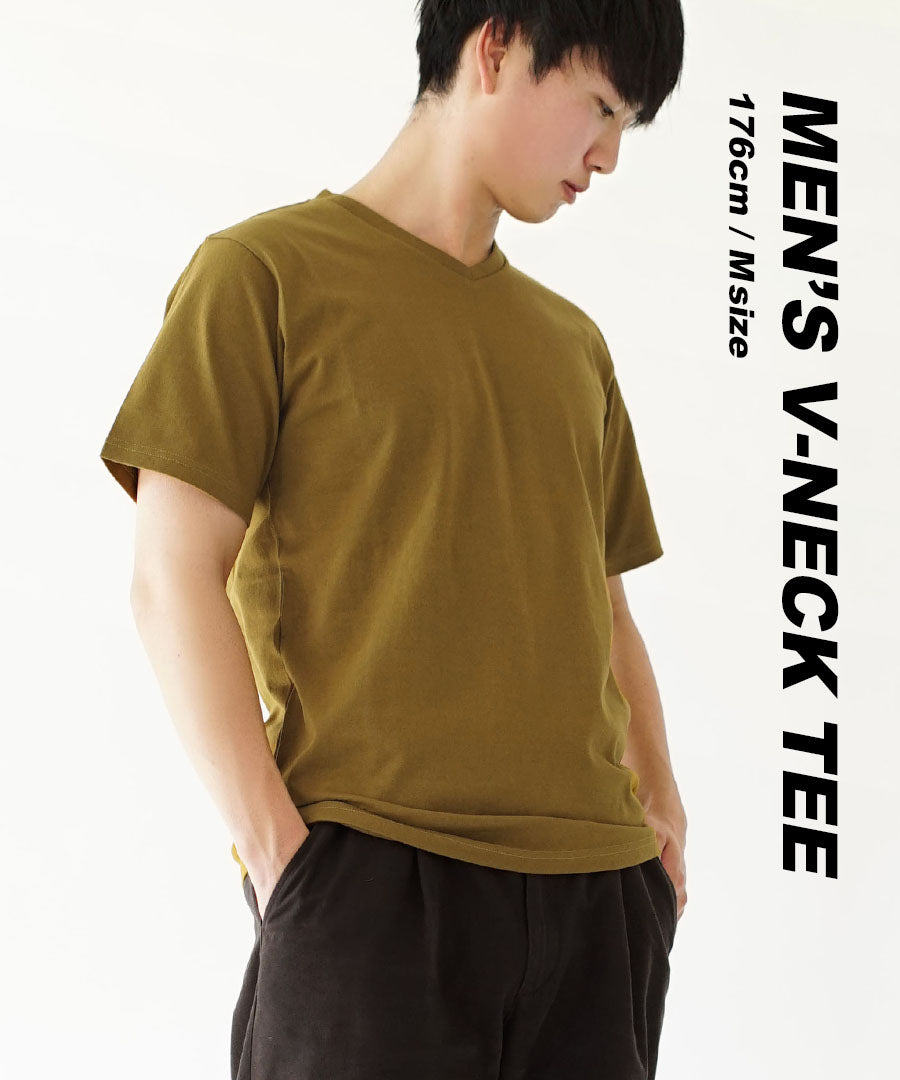 汗しみない Vネック Tシャツ［メンズ］
