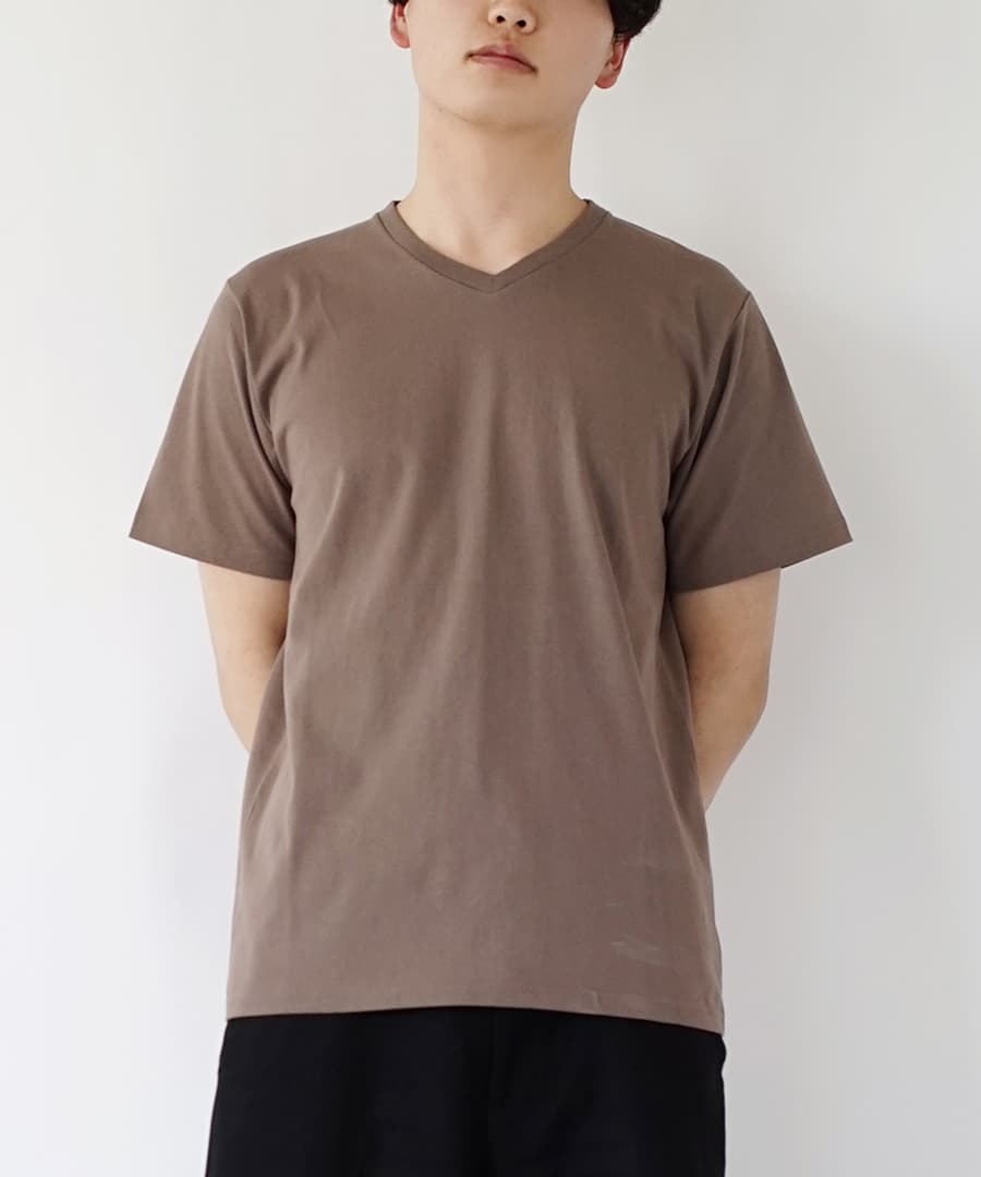 汗しみない Vネック Tシャツ［メンズ］