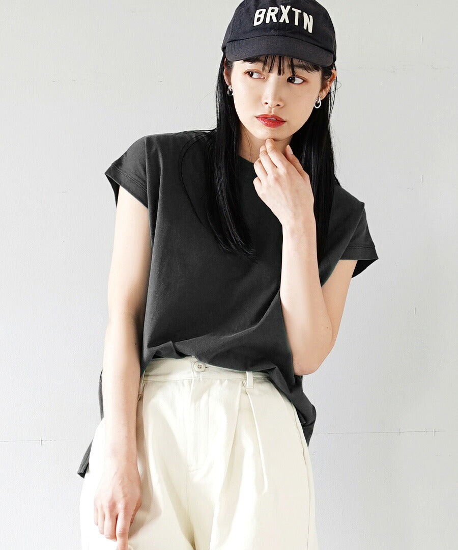 汗しみない Tシャツ［フレンチスリーブ］