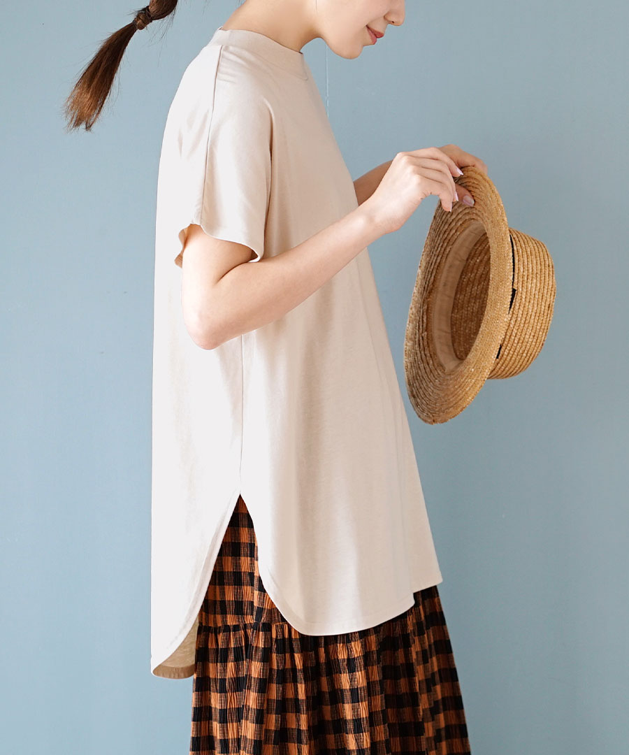 URBAN PLUS ハイネックカットソー