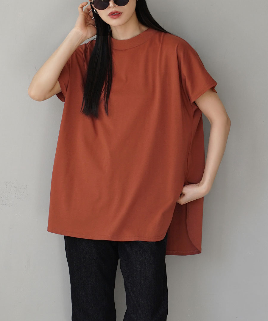 URBAN PLUS ハイネックカットソー