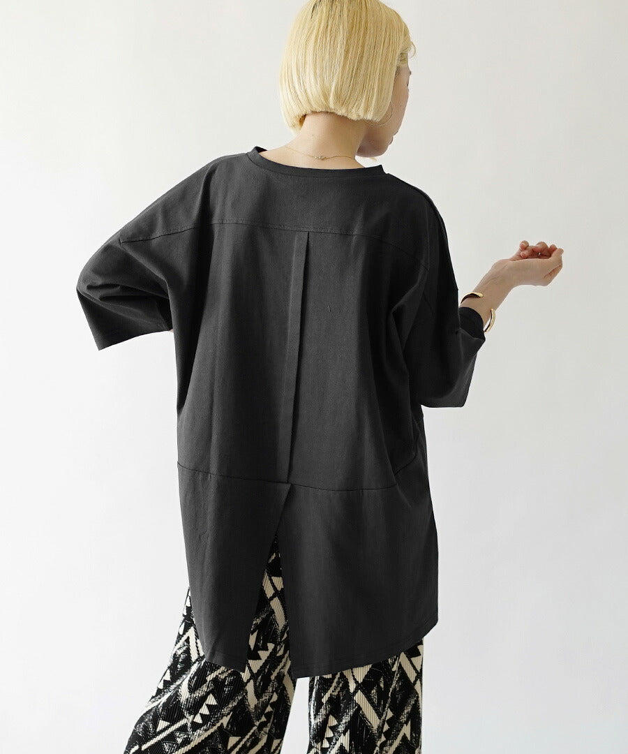 汗しみない Tシャツ［バックスリット］