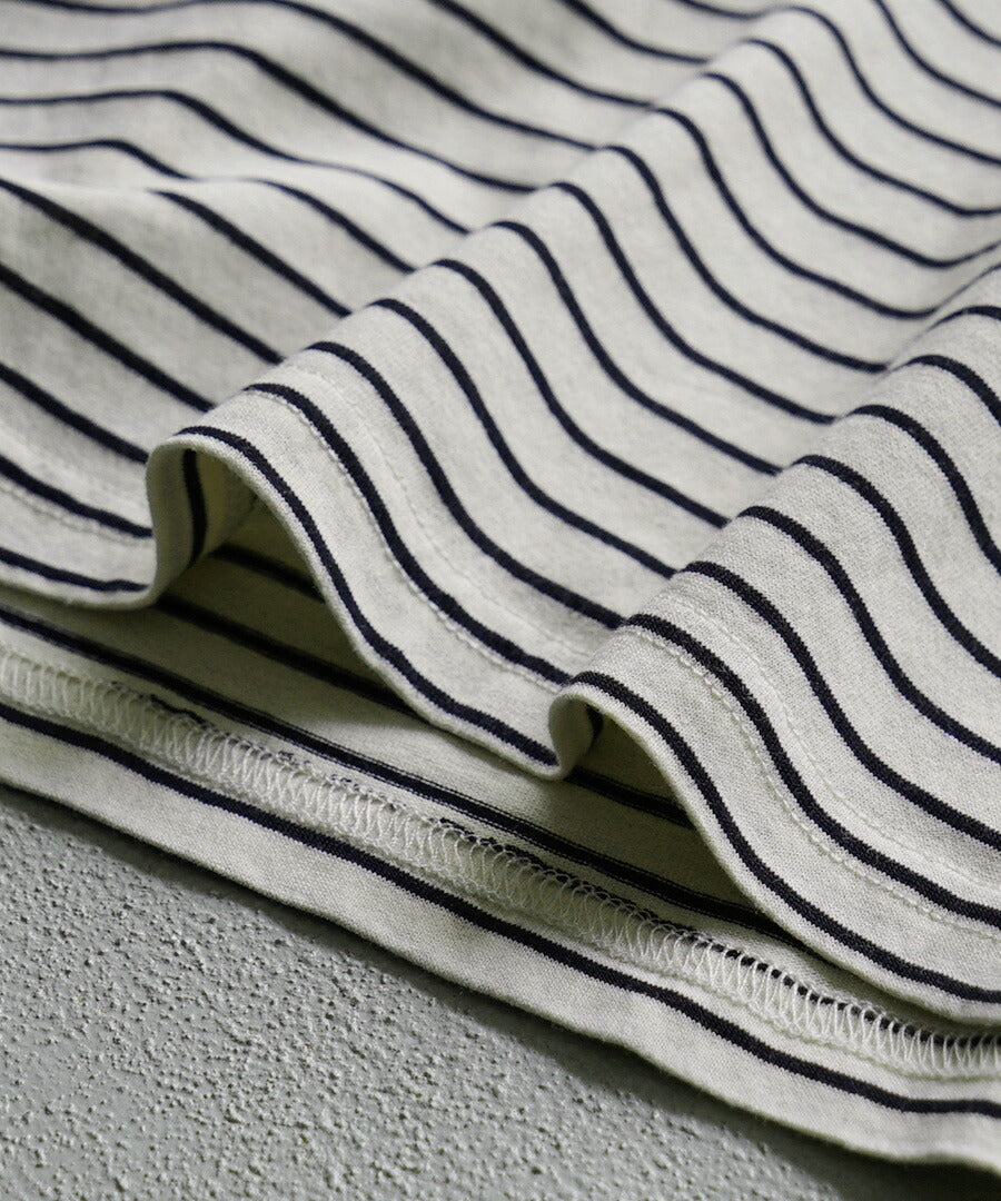 クルーネック ボーダーワイドTシャツ