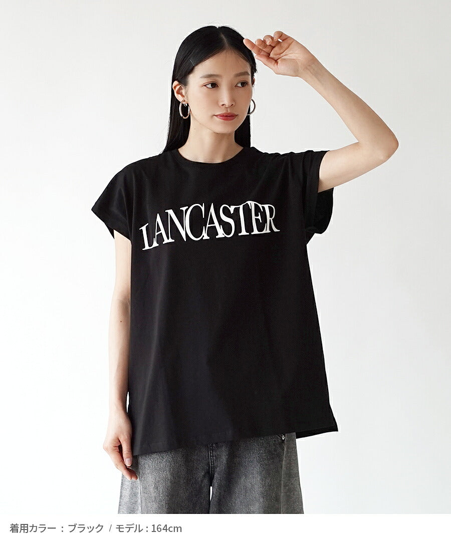 ドルマンフレンチスリーブ ロゴTシャツ
