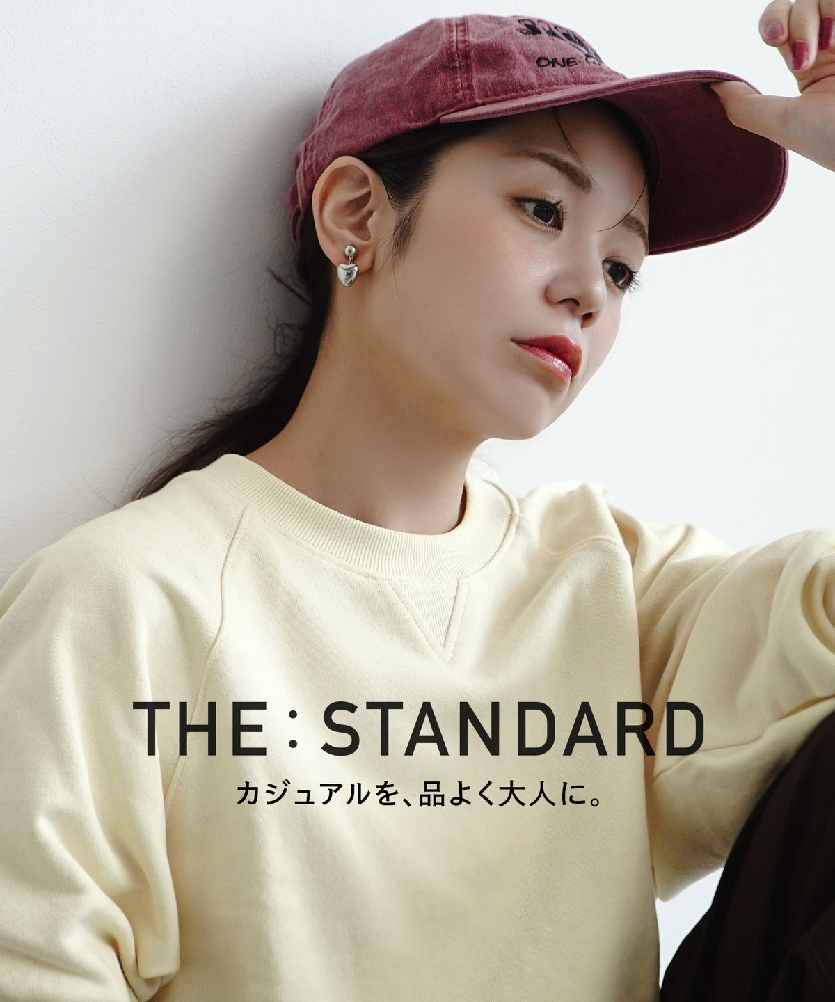 THE STANDARD コットン100％スウェット［ガゼットラグランプルオーバー］